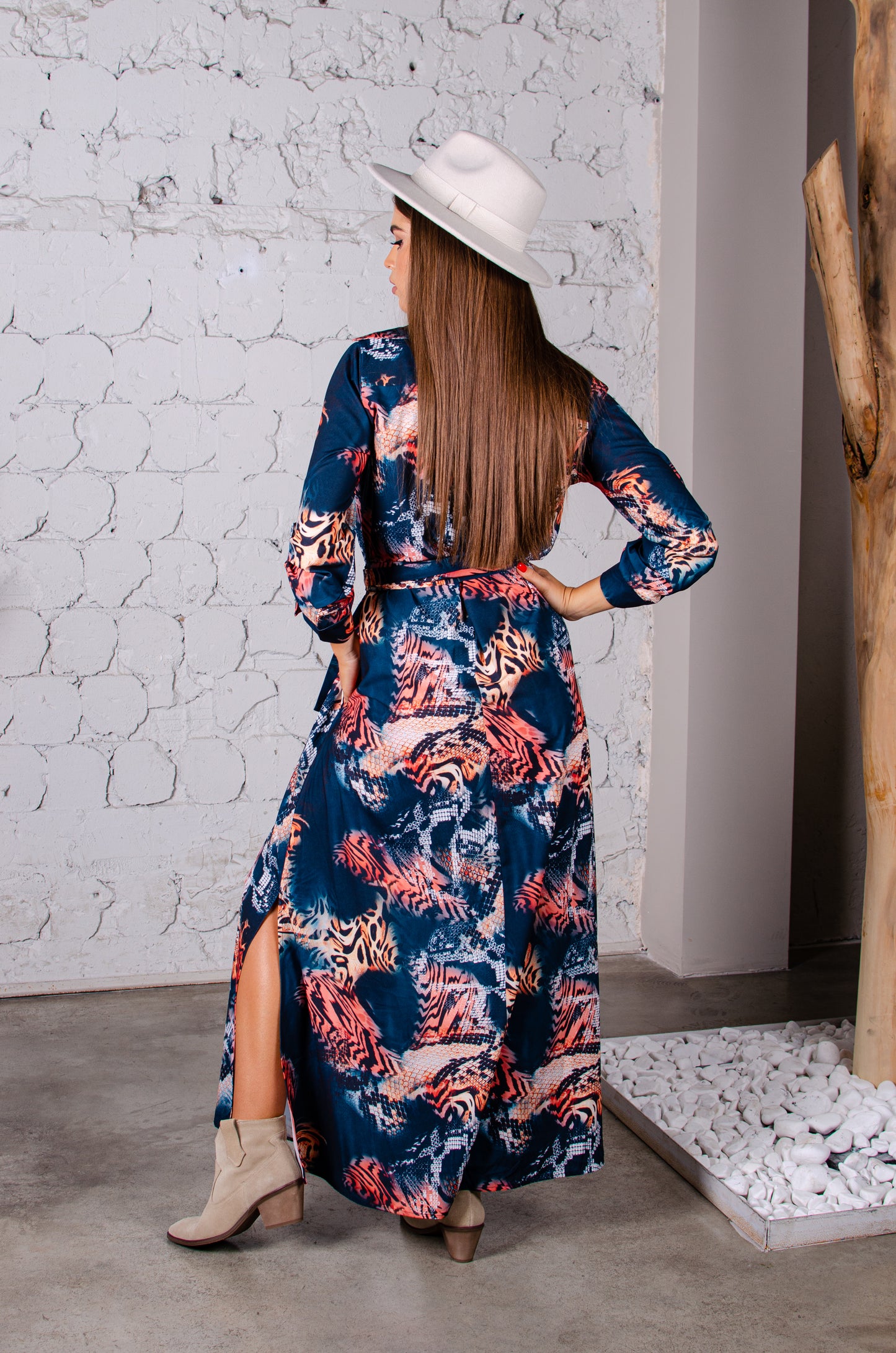 Wrap Maxi Shirt Dress