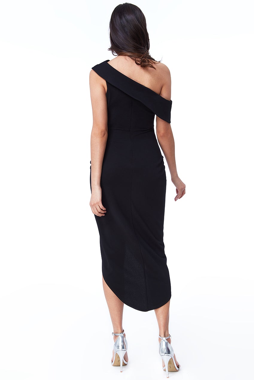 Drop Sleeve Wrap Maxi Dress