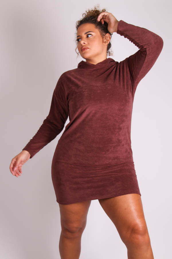 Plus Size Hooded Dress