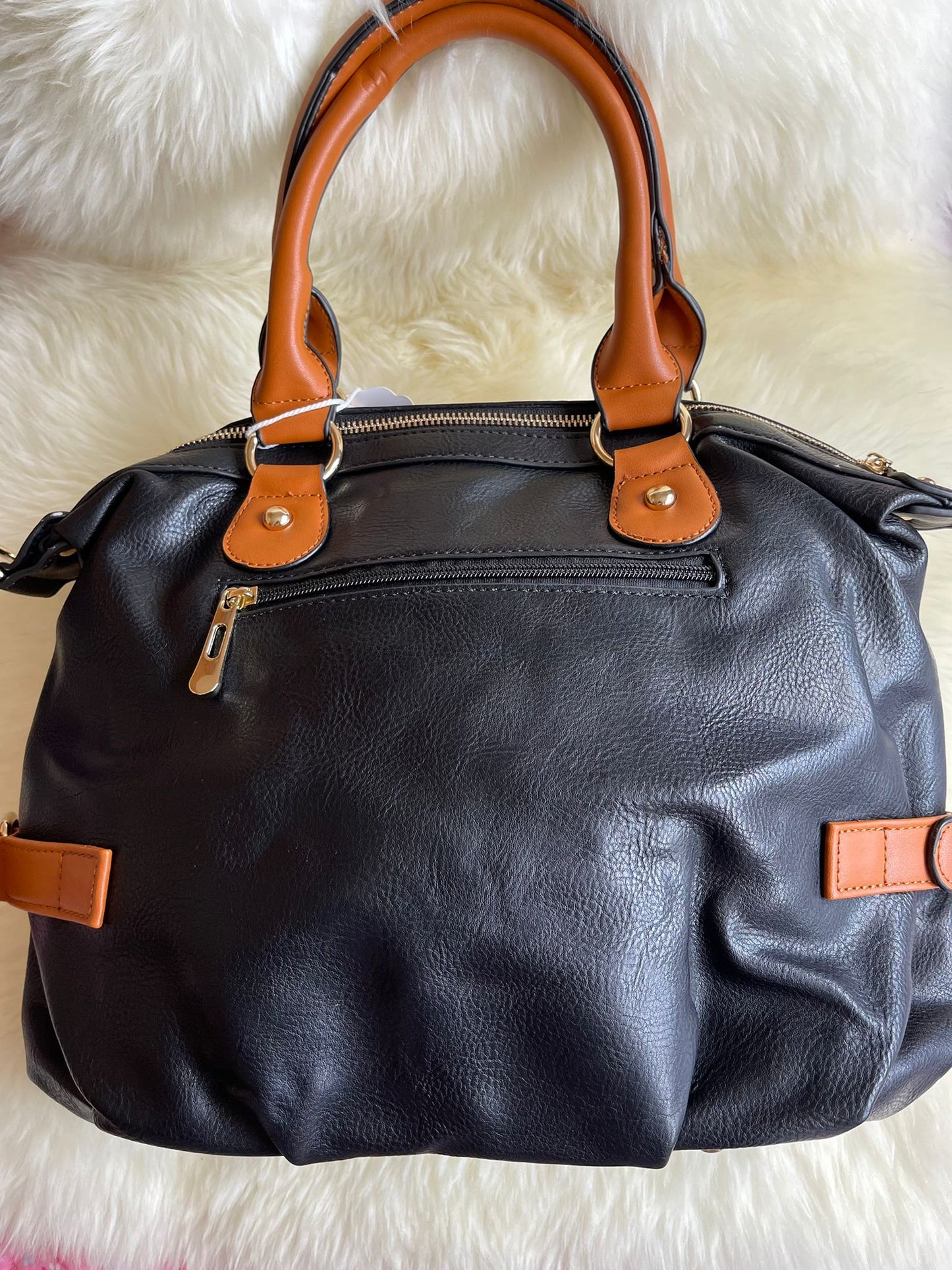 Black Flower Detail Handbag