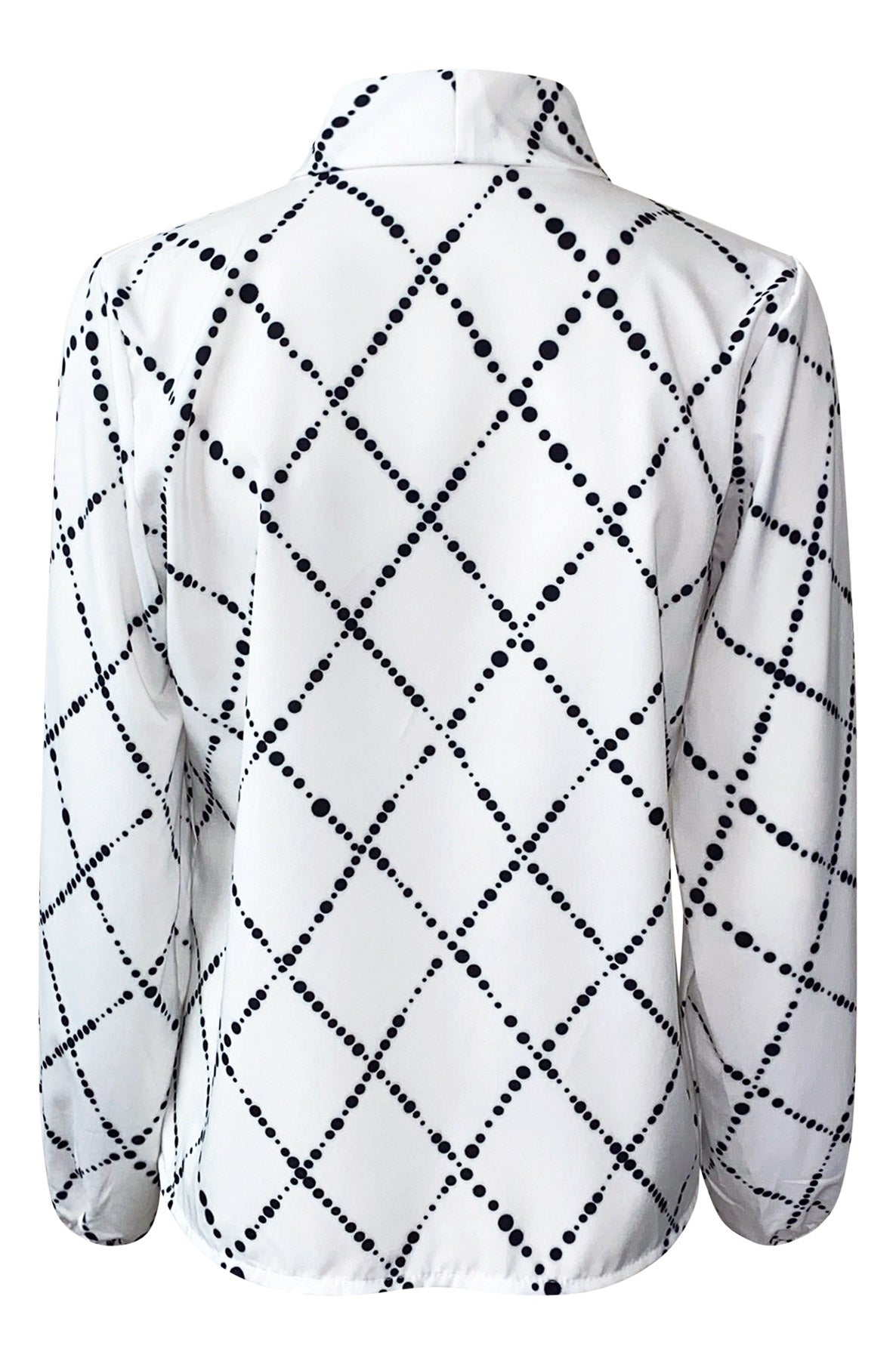White and Black Pussybow Top