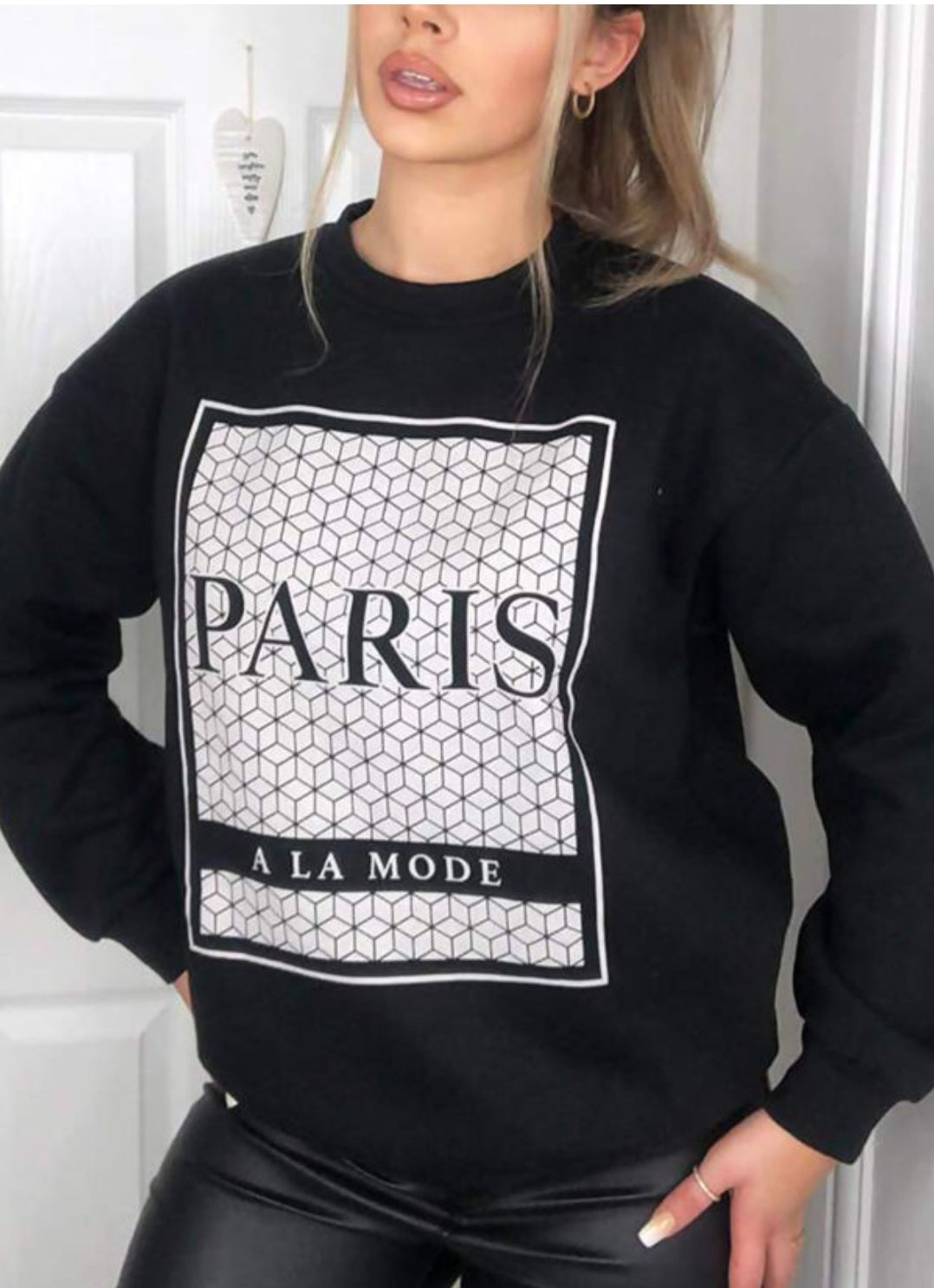 Black Paris Sweatshirt
