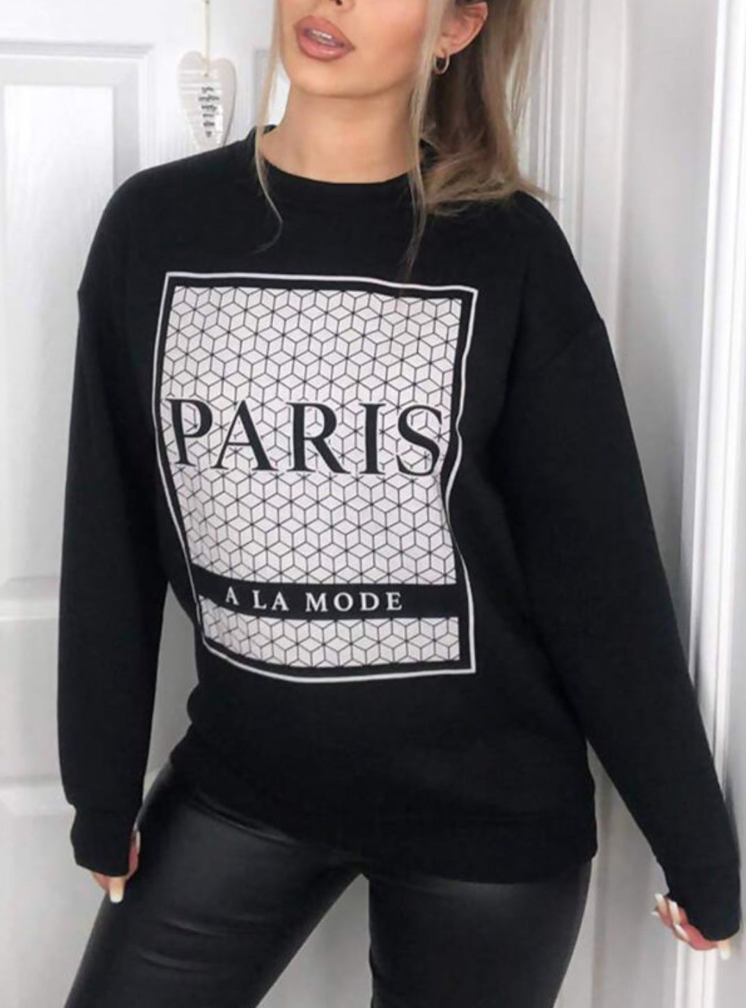 Black Paris Sweatshirt