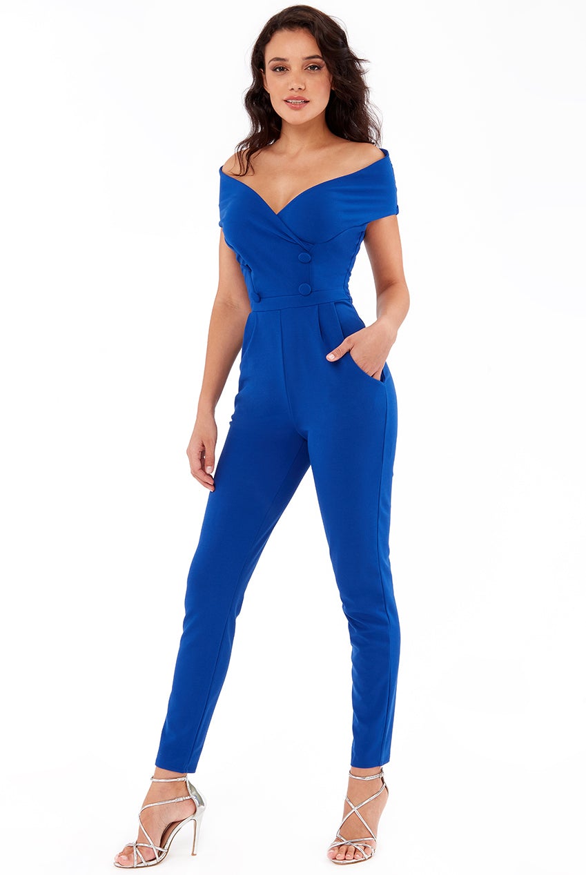 Tall- Bardot Crossover Jumpsuit