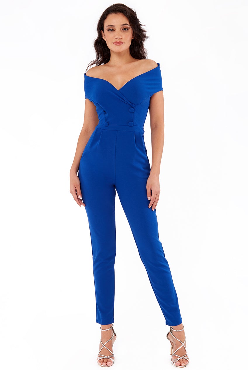Tall- Bardot Crossover Jumpsuit